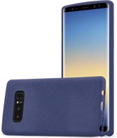 Cadorabo Hoesje geschikt voor Samsung Galaxy NOTE 8 in FROST DONKER BLAUW - Beschermhoes gemaakt van flexibel TPU silicone Case Cover