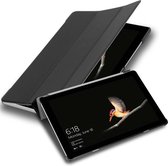 Cadorabo Tablet Hoesje geschikt voor Microsoft Surface GO in SATIJN ZWART - Ultra dun beschermend geval ZONDER automatische Wake Up en Stand functie Book Case Cover Etui