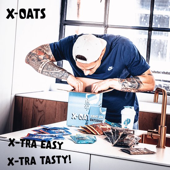 X-OATS Proteïne oats Ontbijtshake - Proteïneshake & Maaltijdshake - Vegan Glutenvrij Hoog in vezels - 20g Eiwit - 8-pack Banaan/Chocolade