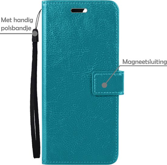 Xiaomi 12X Case Book Case Cover Wallet Cover With Screen Protector - Xiaomi 12X Case Bookcase Cover - Turquoise