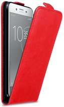 Cadorabo Hoesje voor Sony Xperia XZ PREMIUM in APPEL ROOD - Beschermhoes in flip design Case Cover met magnetische sluiting