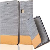 Cadorabo Hoesje voor Xiaomi Mi MAX 2 in LICHTGRIJS BRUIN - Beschermhoes met magnetische sluiting, standfunctie en kaartvakje Book Case Cover Etui