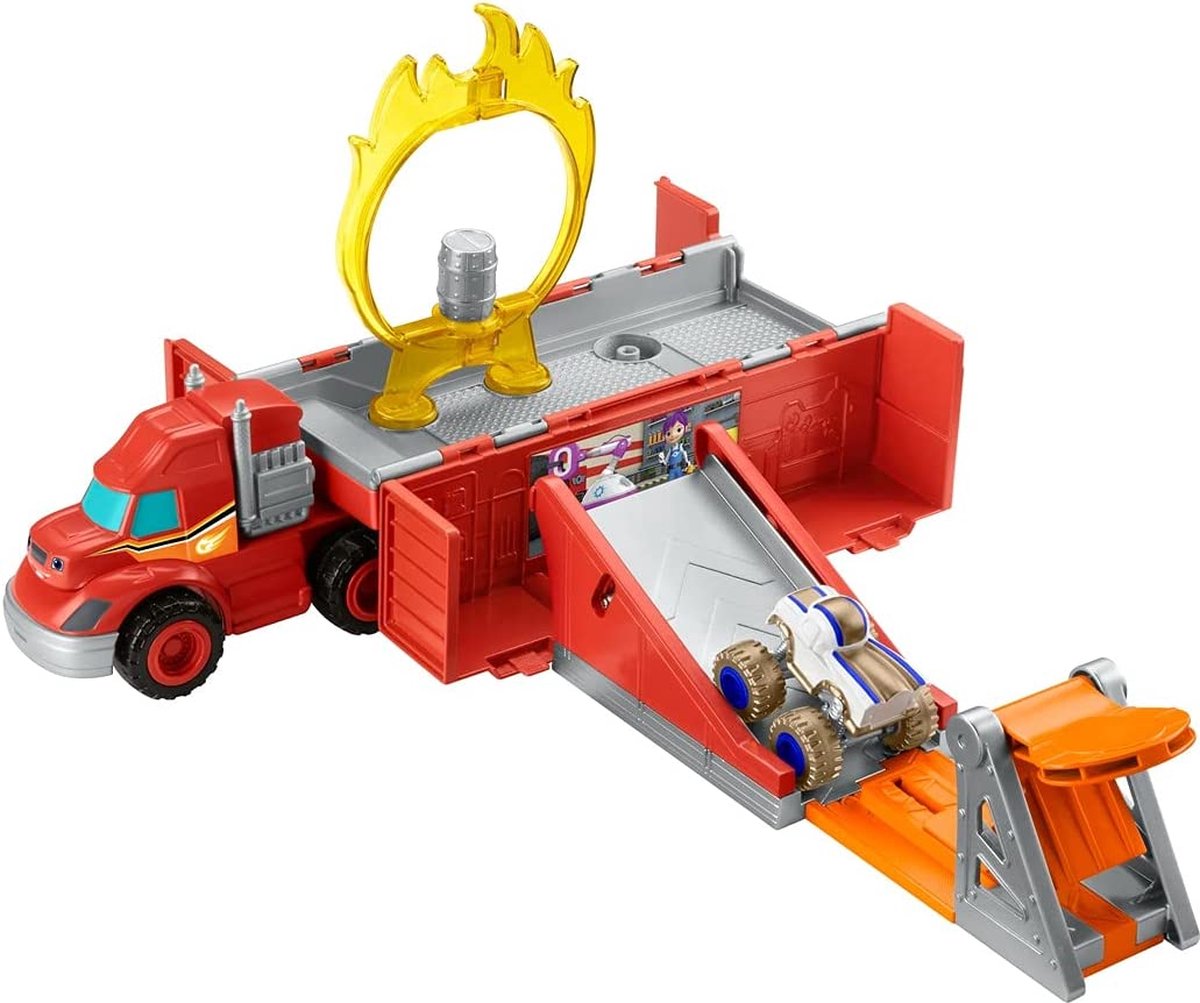 Flightmode- GYD04 - Blaze en de Monster Machines Stunt Transporter, voertuig en speelset met die-cast monstertruck, leeftijd 3+