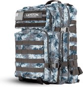 LAYSTON. - Tactische Rugzak 45 liter - Rugtas - Tactical Backpack - Sport School Werk - Navy Camo