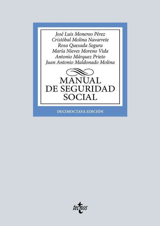 Derecho Biblioteca Universitaria De Editorial Tecnos Manual De Seguridad Social