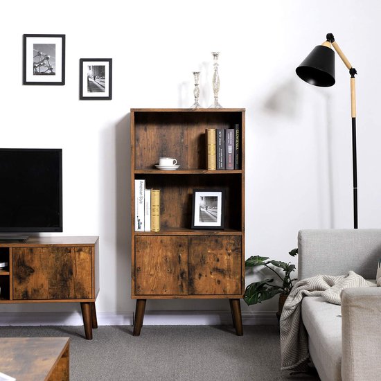 Bruynzeel houten stellingkast - 211 cm hoog, 1 meter, 60 cm diep - HO Van Dinteren B.V