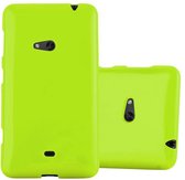Cadorabo Hoesje geschikt voor Nokia Lumia 625 in JELLY GROEN - Beschermhoes gemaakt van flexibel TPU silicone Case Cover