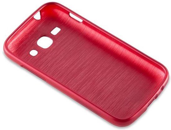 Cadorabo Case adapté pour Samsung Galaxy ACE 3 en ROUGE - Housse de protection en silicone TPU flexible Case Cover au design brossé