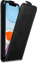Cadorabo Hoesje voor Apple iPhone 11 in ZWARTE NACHT - Beschermhoes in flip design Case Cover met magnetische sluiting