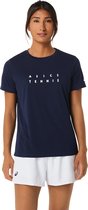 Asics T-Shirt Court Tennis Graphic Dames Navy