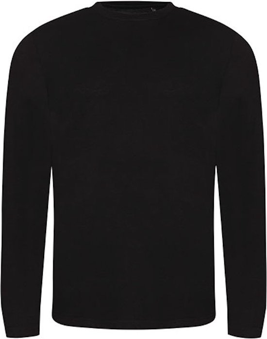 Zwart Effen t-shirt lange mouwen model Extreme merk Roly maat 2XL