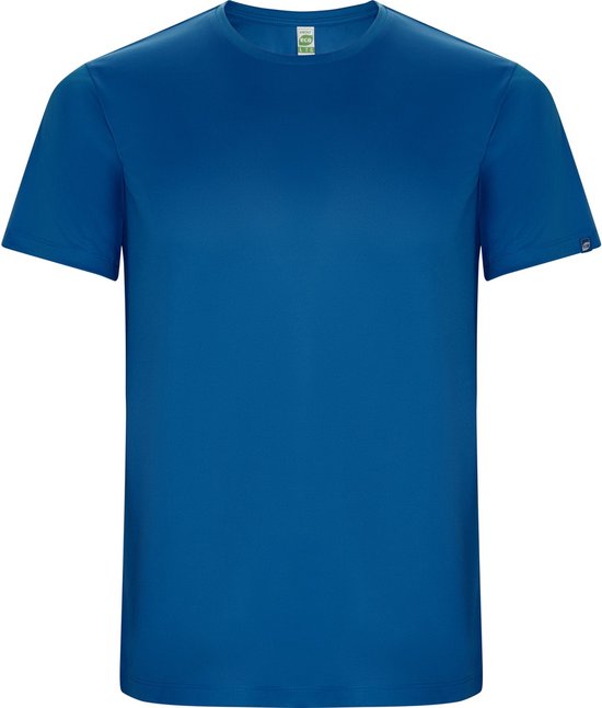 kobalt blauw unisex ECO sportshirt korte mouwen 'Imola' merk Roly maat 140 / 12