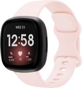 iMoshion Bandje Geschikt voor Fitbit Versa 4 / 3 / Sense (2) - iMoshion Siliconen band gekleurd knoopje - Roze