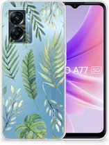 Back Case Siliconen Hoesje OPPO A77 | A57 5G Telefoonhoesje Bladeren