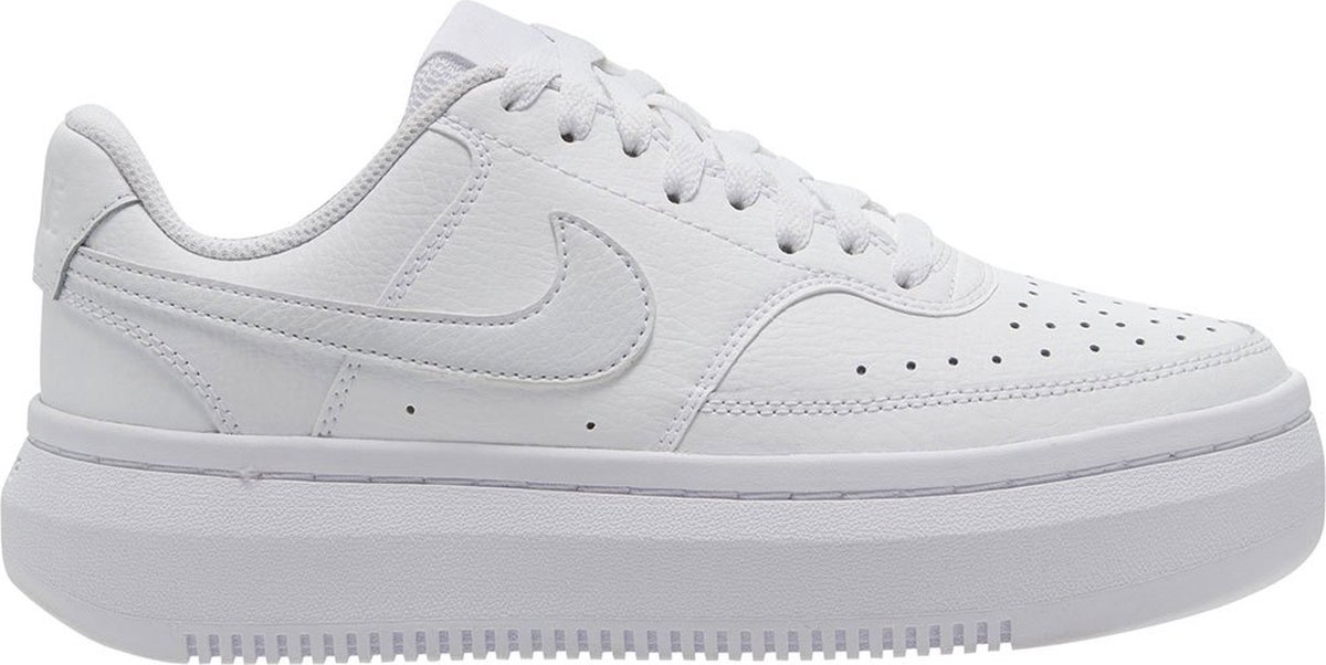 NIKE Court Vision Alta Leer Schoenen Dames Wit