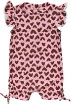 Snapper Rock - UV Zwempak voor baby's - Korte flutter mouw - Wild Love - Roze - maat 1 (69-75cm)