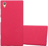 Coque Cadorabo pour Sony Xperia XA1 PLUS en ROUGE FROST - Coque de protection en silicone TPU souple