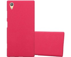 Cadorabo Hoesje geschikt voor Sony Xperia XA1 PLUS in FROST ROOD - Beschermhoes gemaakt van flexibel TPU silicone Case Cover