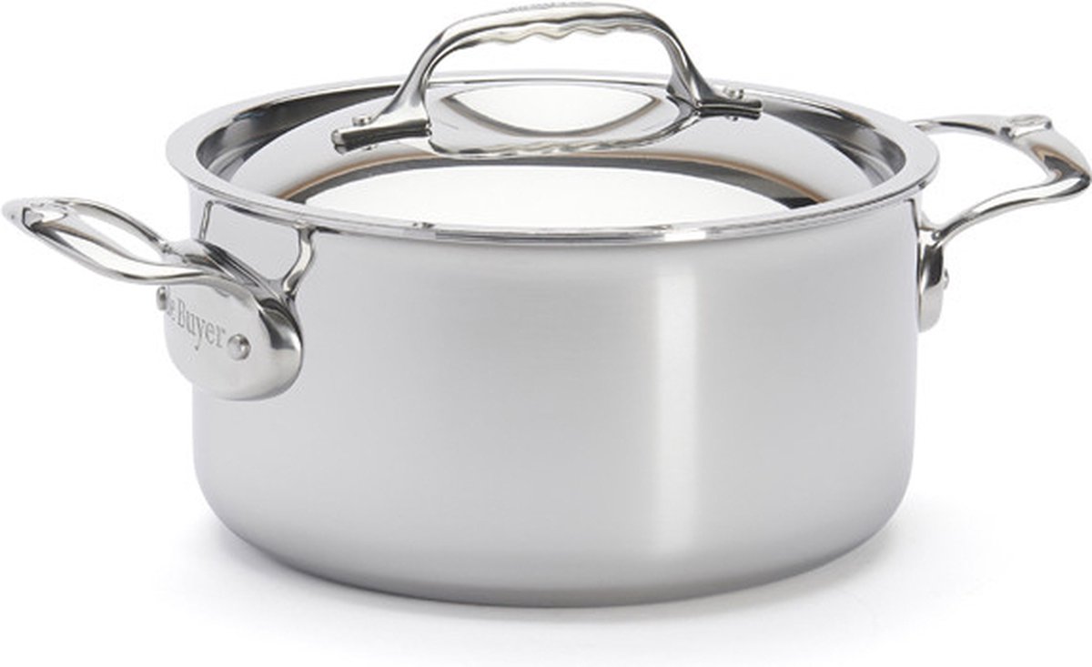 De Buyer Affinity Braadpan met Deksel - Ø 20cm - Rvs