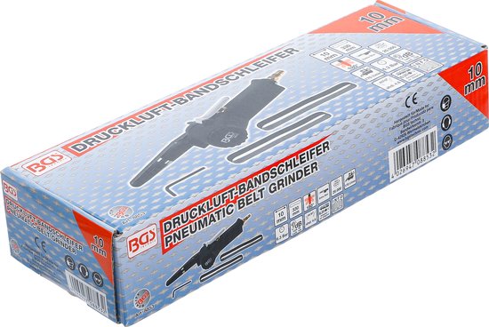 Ponceuse Polisseuse à Bande BGS 8853 - 10 Mm, 20000 Tr/min - Pneumatique Pour Détail, Freins, Petites Surfaces