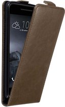 Cadorabo Hoesje geschikt voor HTC ONE A9 in KOFFIE BRUIN - Beschermhoes in flip design Case Cover met magnetische sluiting