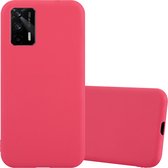 Coque Cadorabo pour Realme GT / GT Neo 2T / Q3 PRO en ROUGE CANDY - Coque de protection en silicone TPU souple