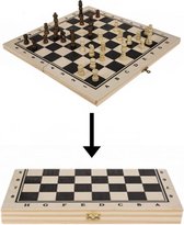 Échiquier en bois avec Pièces d'échecs | Jeu d'échecs de Luxe en bois | 21x21cm