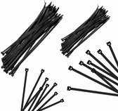 Paquet de serre- câbles / serre- Attache-câbles noir 400x pièces en 4 tailles différentes 10 cm (100x) - 20 cm (100x) - 37 cm (100x) - 43 cm (100x)