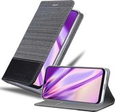 Cadorabo Hoesje geschikt voor Samsung Galaxy A50 4G / A50s / A30s in GRIJS ZWART - Beschermhoes met magnetische sluiting, standfunctie en kaartvakje Book Case Cover Etui