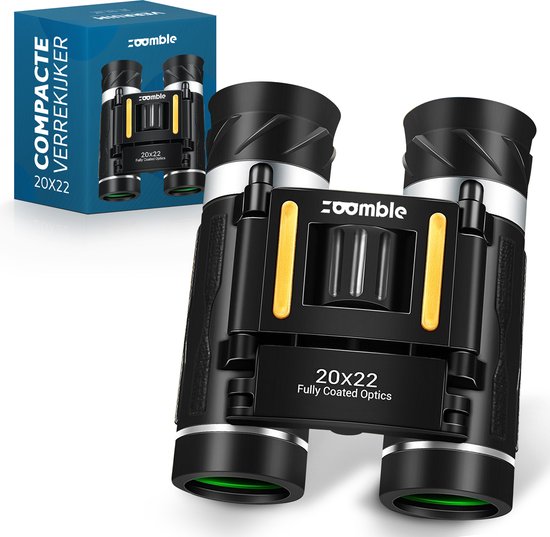Zoomble® Verrekijker inclusief Nekkoord en Draagtasje - 20x22 - Compact - Geschikt voor Vogelaars, Theater, Outdoor & Jagen - Volwassenen & Kinderen - Verkijker