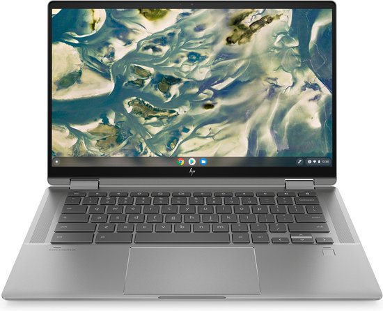HP Chromebook x360 14c-cc0001nd Intel® Core™ i3 i3-1125G4 35,6 cm (14") Touchscreen Full HD 8 GB DDR4-SDRAM 256 GB SSD Wi-Fi 6 (802.11ax) ChromeOS Zilver - HP - Hoofdafbeelding