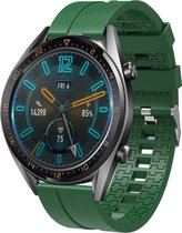 Strap-it Smartwatch bandje 20mm - siliconen stripe horlogeband geschikt voor Polar Ignite / Ignite 2 / Unite / Pacer - Amazfit GTS / Bip / GTR 42mm - Huawei Watch GT 2 42mm / GT 3 42mm / GT 3 Pro 43mm - legergroen
