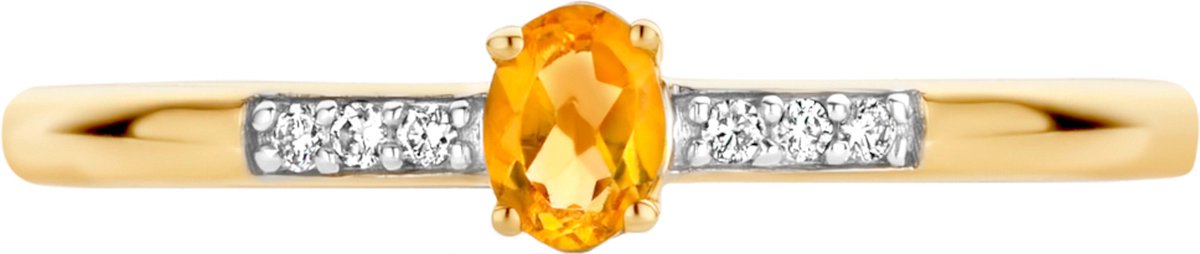 Blush Diamonds Dames Ring Goud - Goudkleurig - 17.75 mm / maat 56