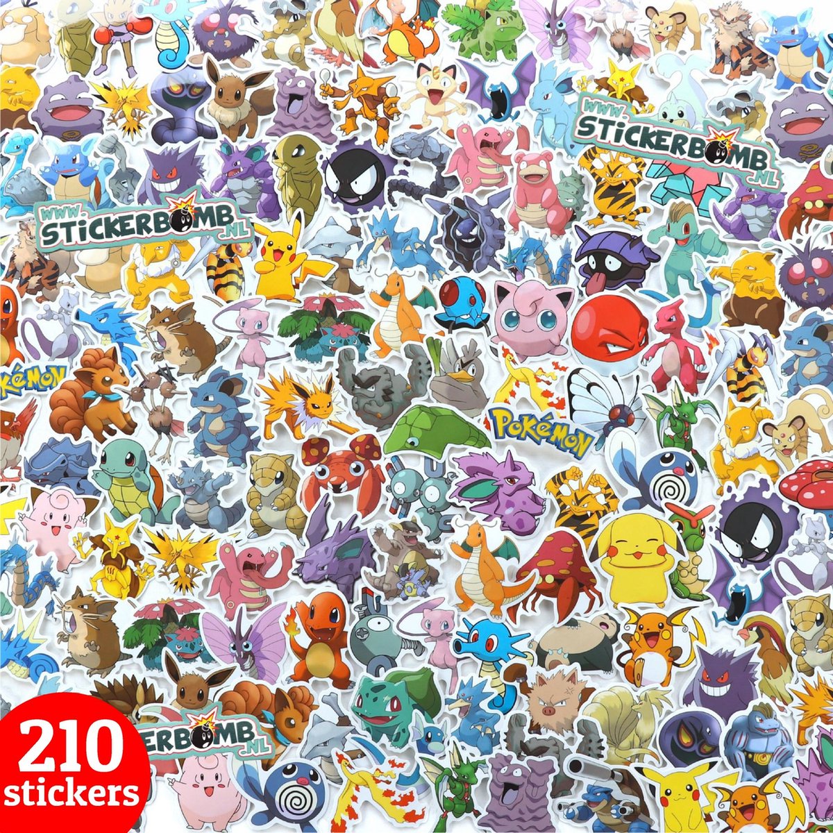 Pokémon stickers 200 stuks | Stickerbomb voor kinderen | Pikachu ...