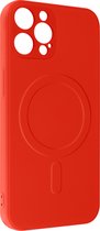 Hoesje Magsafe Geschikt voor Apple iPhone 13 Pro Max Siliconen binnenkant Soft-touch rood