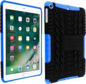 Geschikt voor Apple iPad Air/Geschikt voor Apple iPad 9.7/5 Shockproof Case met Metalen riemclip blauw
