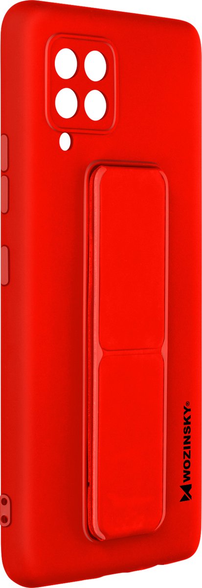Wozinsky vouwbare magnetische steun Samsung Galaxy A42 silicone hoes rood