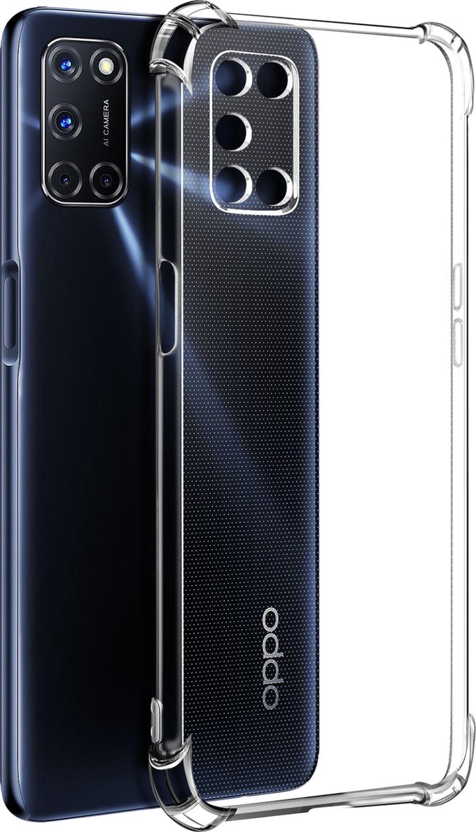 Geschikt voor Oppo A72/A52 Siliconengel Hoesje Versterkte Hoeken Transparant