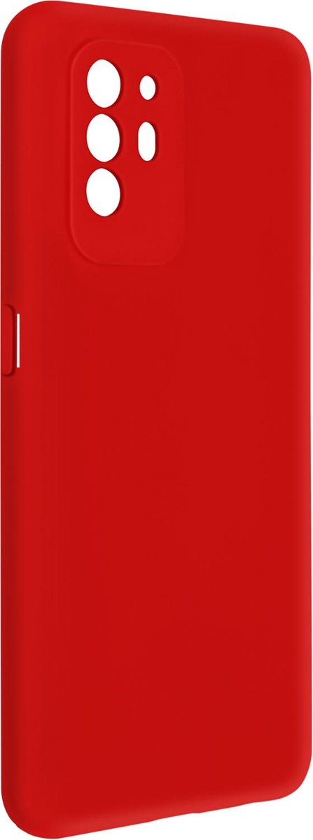 Geschikt voor Oppo A94 5G siliconen hoesje semi-rigide Soft-touch afwerking rood