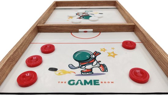 Thumbnail van een extra afbeelding van het spel Sling Puck - The Game Room - Extra Groot XXL - Fast hockey - Sling shot spel - Luxe versie - met hoogglans speelveld voor makkelijk schuiven