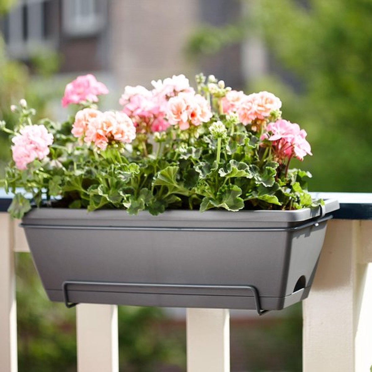 Elho Barcelona Allin1 50 - Balcony Planter with Hanging Bracket