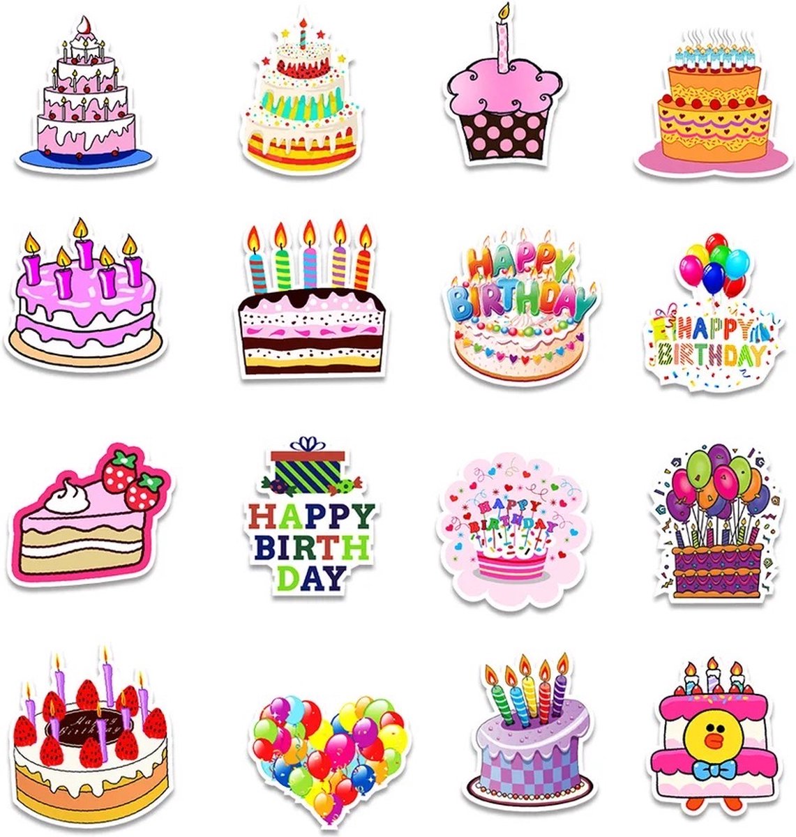 Verjaardag Stickers 50 Stuks | Birthday Stickers | Happy Birthday | Teksten | Feest | Scrapbook |Laptop Stickers | Stickers Kinderen | Stickers Volwassenen | Stickervellen | Plakstickers | Koffer Stickers | Stickers Bullet Journal | Planner Stickers — afbeelding 5
