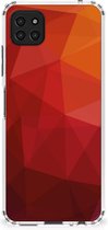 Coque Antichoc adaptée au Samsung Galaxy A22 5G Polygon Rouge