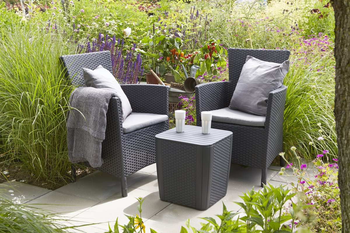 Allibert Iowa Tuinstoel - 60x62x89cm – Grafiet thumbnail 6