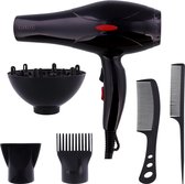 Livelyy - Haardroger - Haardroger - Haardroger met diffuser - 3 opzetstukken - Inclusief twee kammen - Zwart