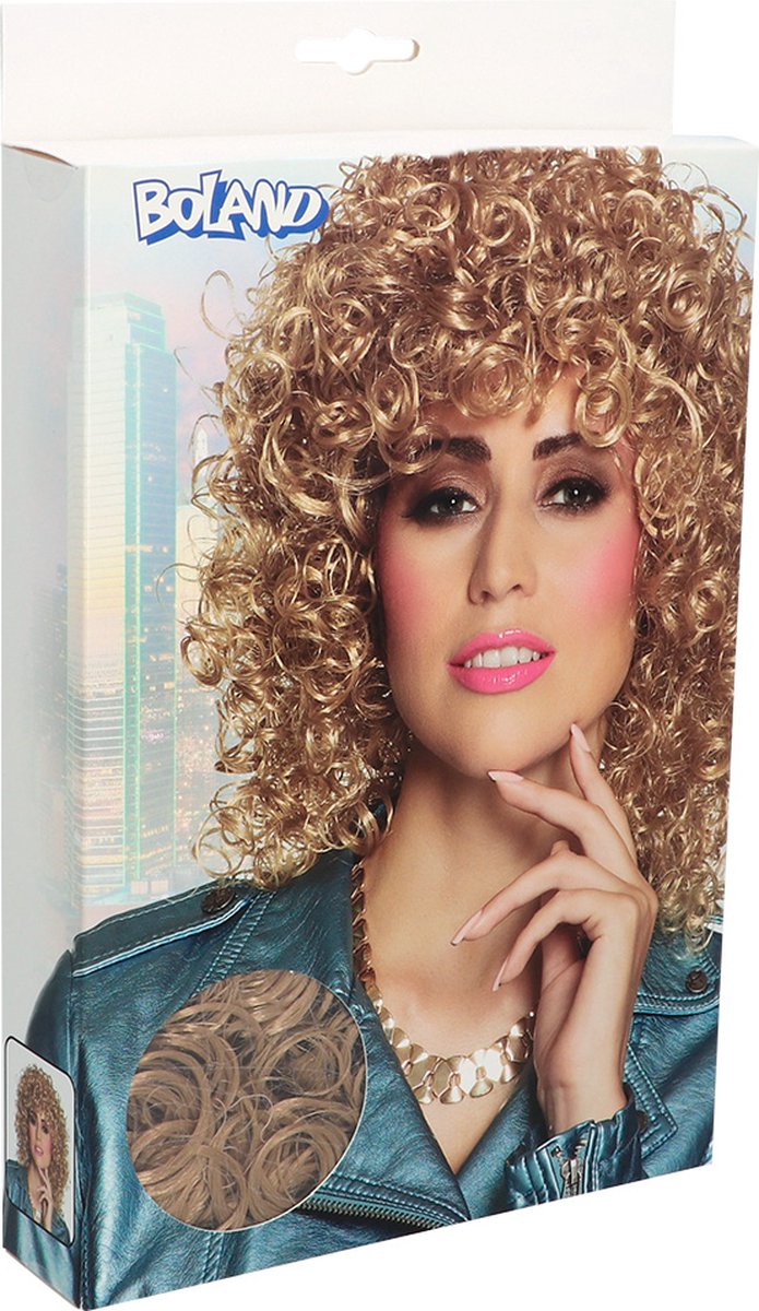 Boland - Pruik Club blond Blond - Krullen - Halflang - Vrouwen - - 80's & 90's - Disco — afbeelding 2