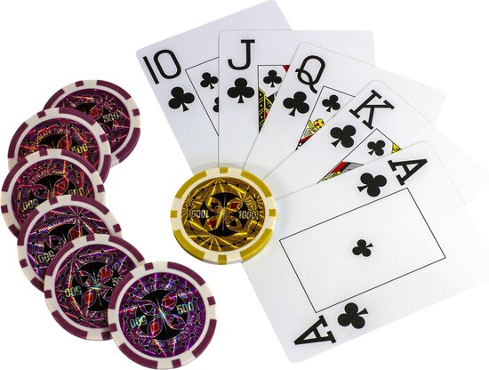 Thumbnail van een extra afbeelding van het spel Poker - Pokerset - Pro Poker set 600 chips - Poker chips - Poker fiches - Poker kaarten - Poker koffer - Kaartschudmachine - Inclusief koffer - 44.5 x 28.5 x 16.5 cm - Zilver