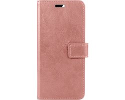 Hoesje Met Pasjeshouder - Geschikt voor OnePlus Nord 2T - Luxe Bookcase Portemonee - Flip Case - Kunstleer Book Case - Flipcase - Book Cover - Walletcase - Portemonneehoes - Rosé goud