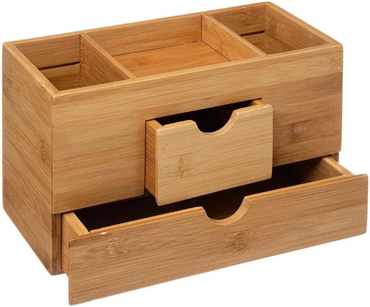 5Five Make up / Sierraden organizer - Bamboe - 2 Lades en 3 vakken