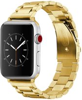 iMoshion Bandje Geschikt voor Apple Watch Bandje Series 1 / 2 / 3 / 4 / 5 / 6 / 7 / 8 / 9 / SE - 38 / 40 / 41 mm - iMoshion Stalen band - goud